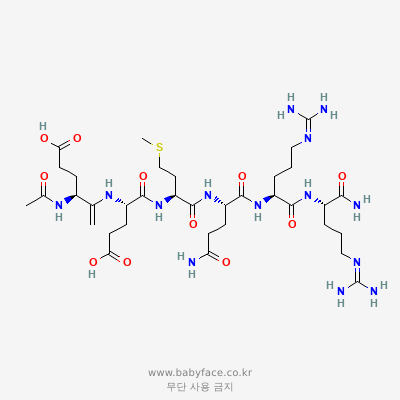 아르기렐린 (아세틸 헥사펩타이드-8) 화학구조 (PubChem CID 71587772)