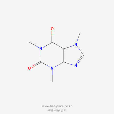 카페인 화학구조 (PubChem CID 2519)