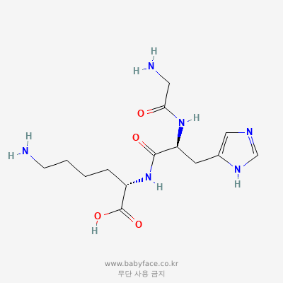 코퍼 트라이펩타이드(GHK-Cu) 화학구조 (PubChem CID 73587)