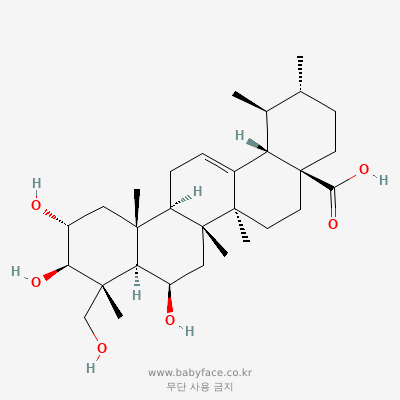 마데카소사이드(시카) 화학구조 (PubChem CID 73412)