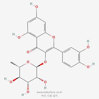 쿼시트린 (어성초 활성) 화학구조 (PubChem CID 5280459)
