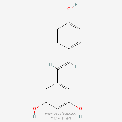 레스베라트롤 화학구조 (PubChem CID 445154)