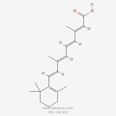 레티노이드(트레티노인) 화학구조 (PubChem CID 444795)