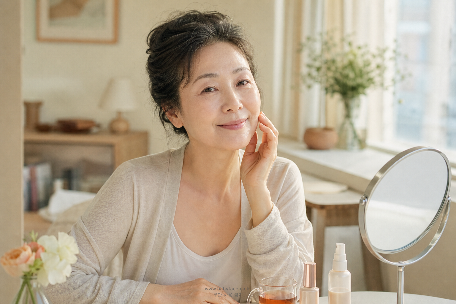 60대 이상 모공·피지 일상 이미지