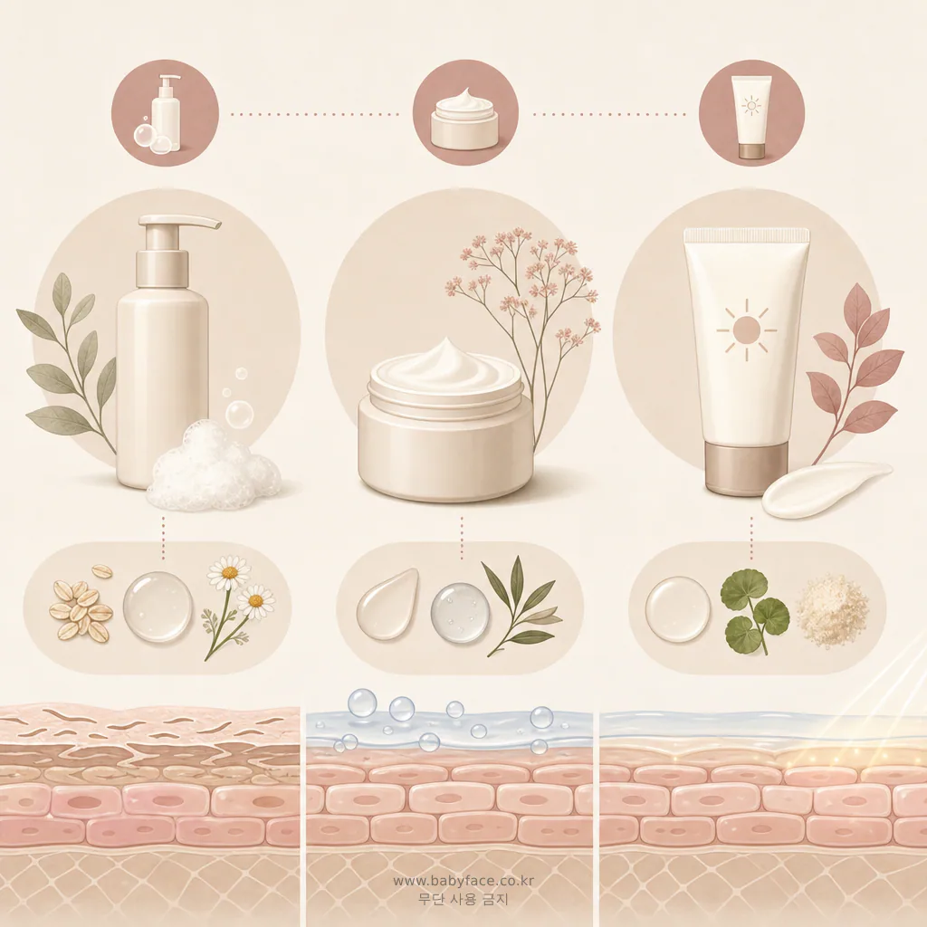 60대 단순화 3단계 미니멀 루틴 가이드 — babyface 대표 이미지