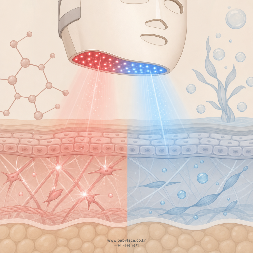 LED 마스크의 빛이 나이아신아마이드와 함께 노화 예방에 도움을 주는 원리